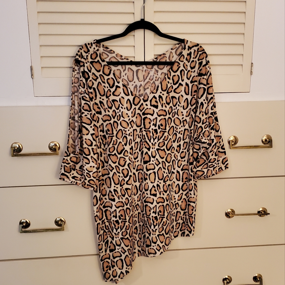 Lane Bryant Animal Print Top Sz 14-16